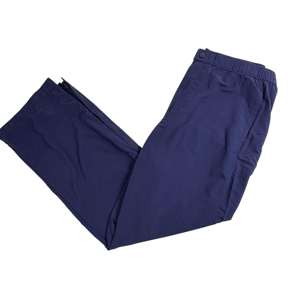 LL Bean Nylon Hiking Pants Gorpcore Ankle Zip Outdoor Camping Utility 0FVL4 L